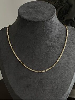 Authentic Vintage Dior Gold Rope Chain Necklace